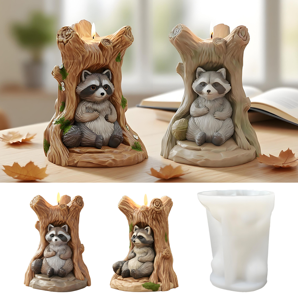 Resin Craft Ideas - LZ119 New Styles Raccoon Stump Aromatherapy