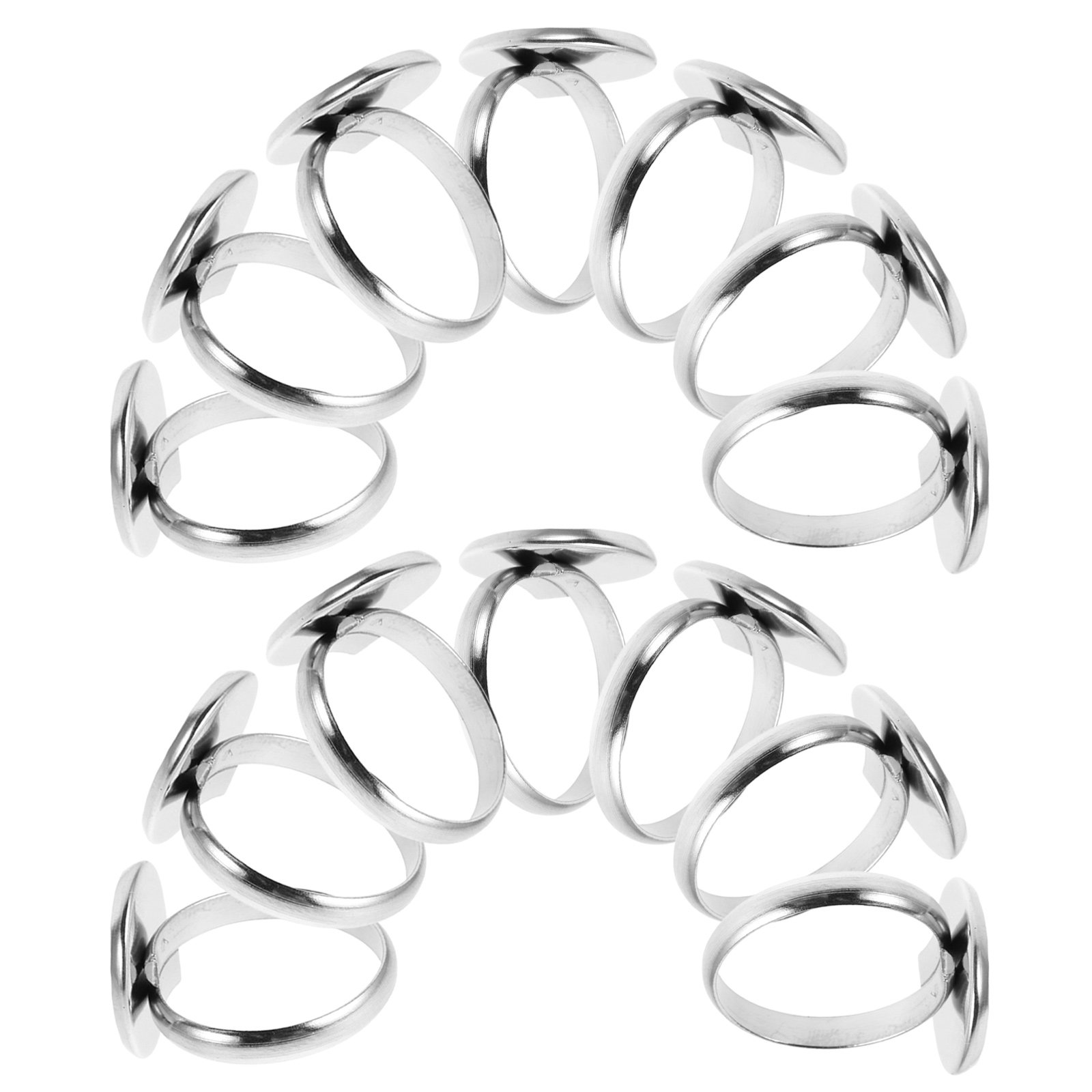 Resin Craft Supplies - 20Pcs Adjustable Ring Blanks Stainless Steel