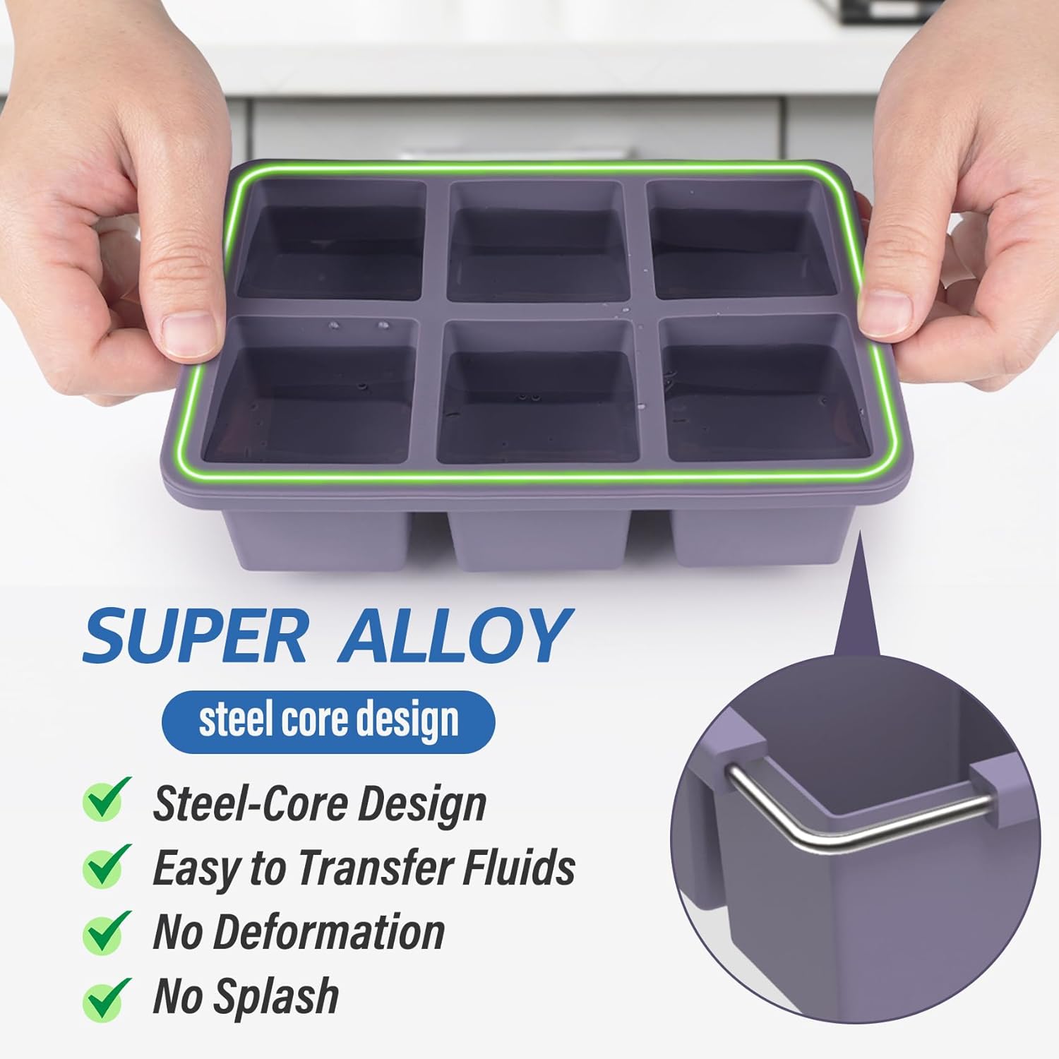 Silicone Ice Cube Tray: 2pack  - огляд і ціна Silicone Mold Tray