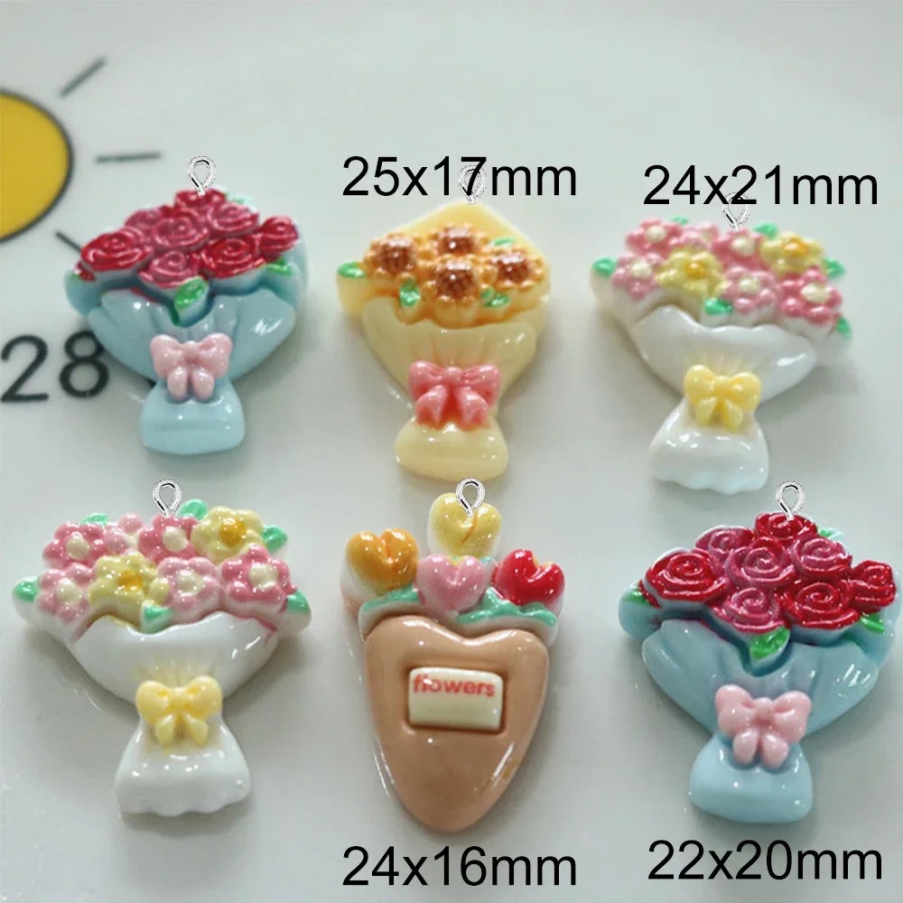 10Pcs Sparkly Bouquet Flatback - огляд і ціна Resin Craft Supplies