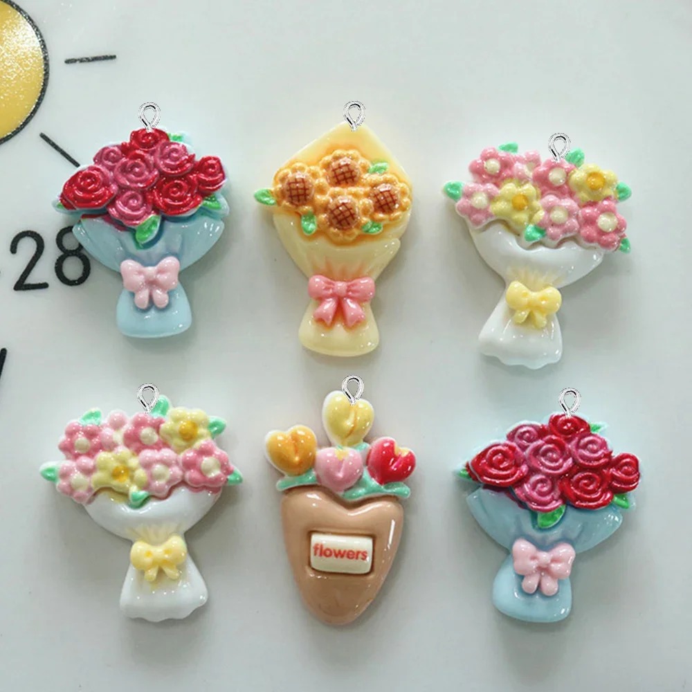 10Pcs Sparkly Bouquet Flatback - огляд і ціна Resin Craft Supplies