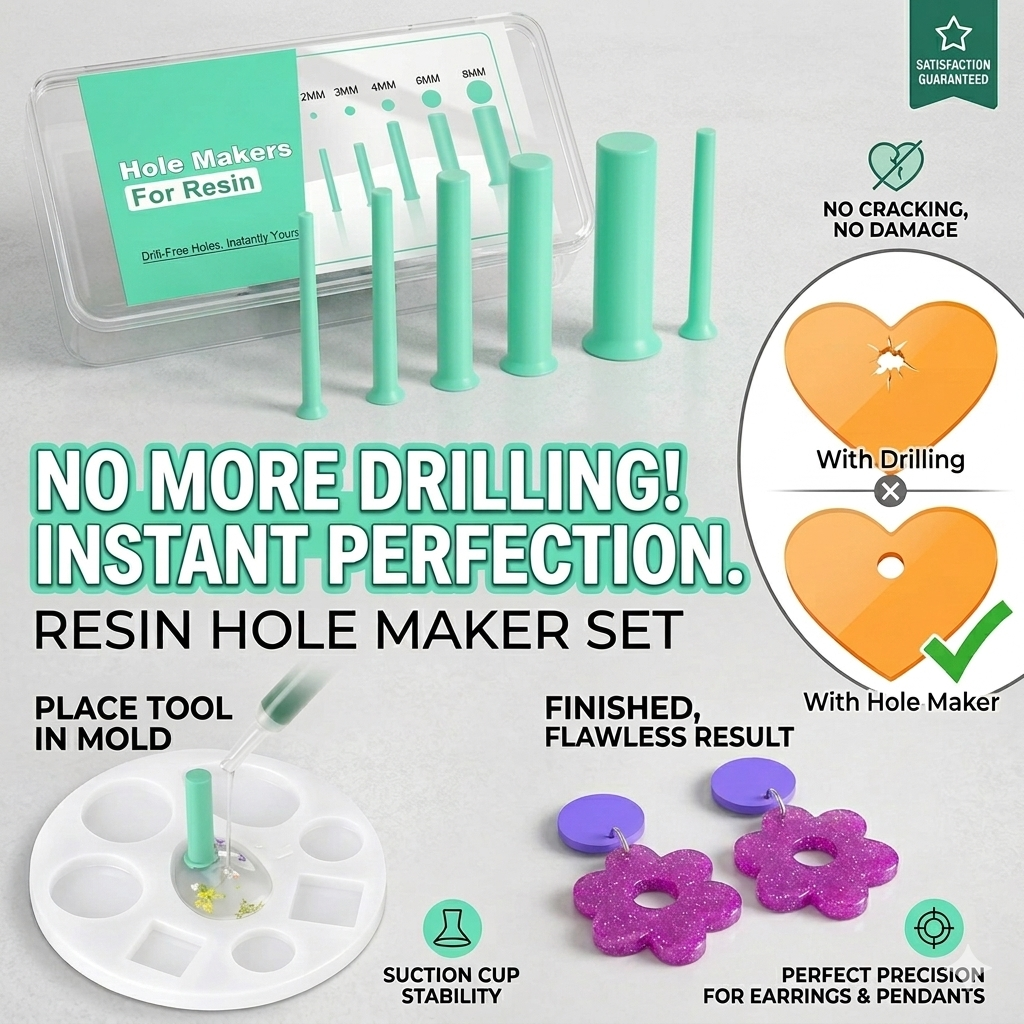 Resin Hole Maker Set 35PCS 7 S - огляд і ціна Epoxy Uv Resin Kit