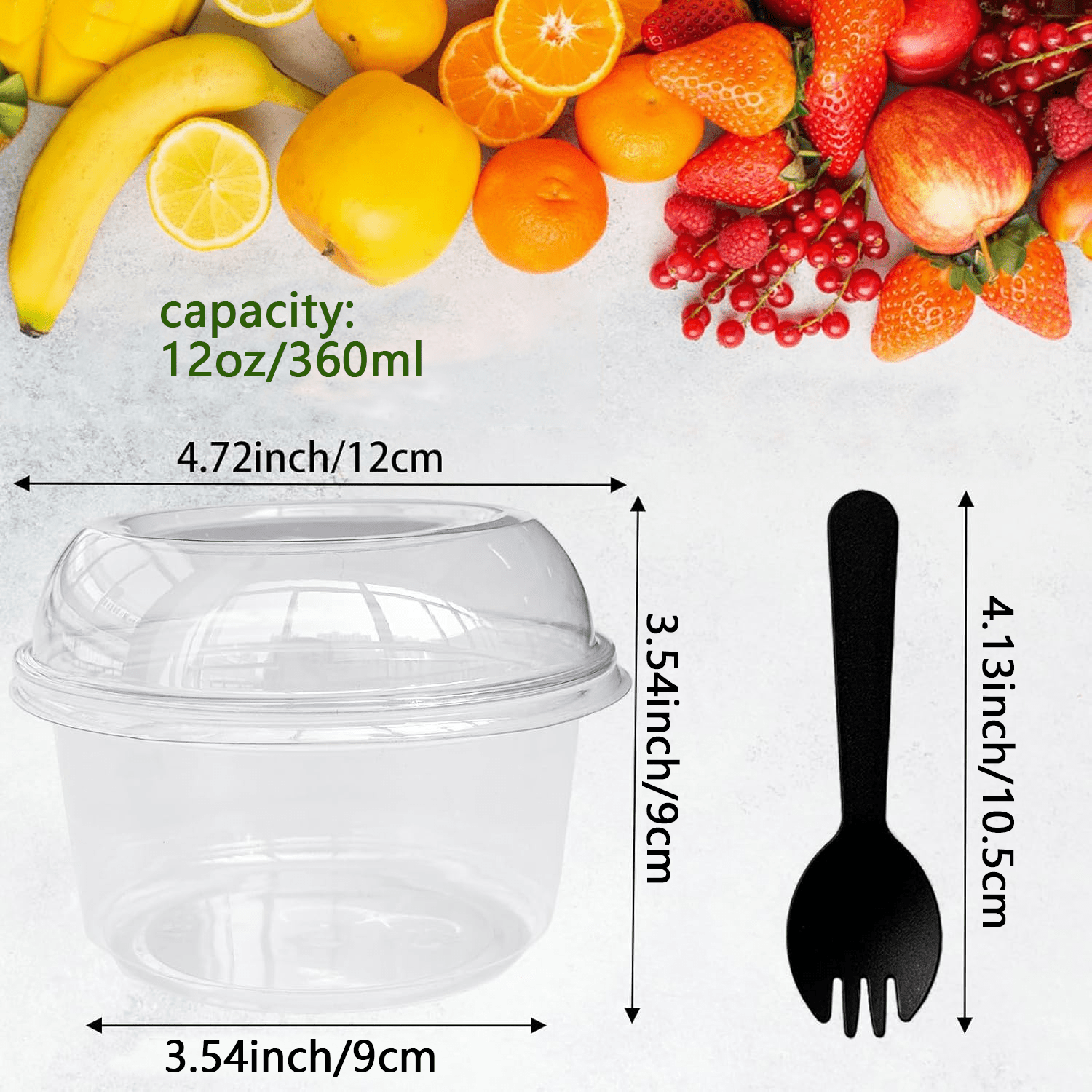 50 Pack 12 oz Disposable Clear - огляд і ціна Dome Mold Clear