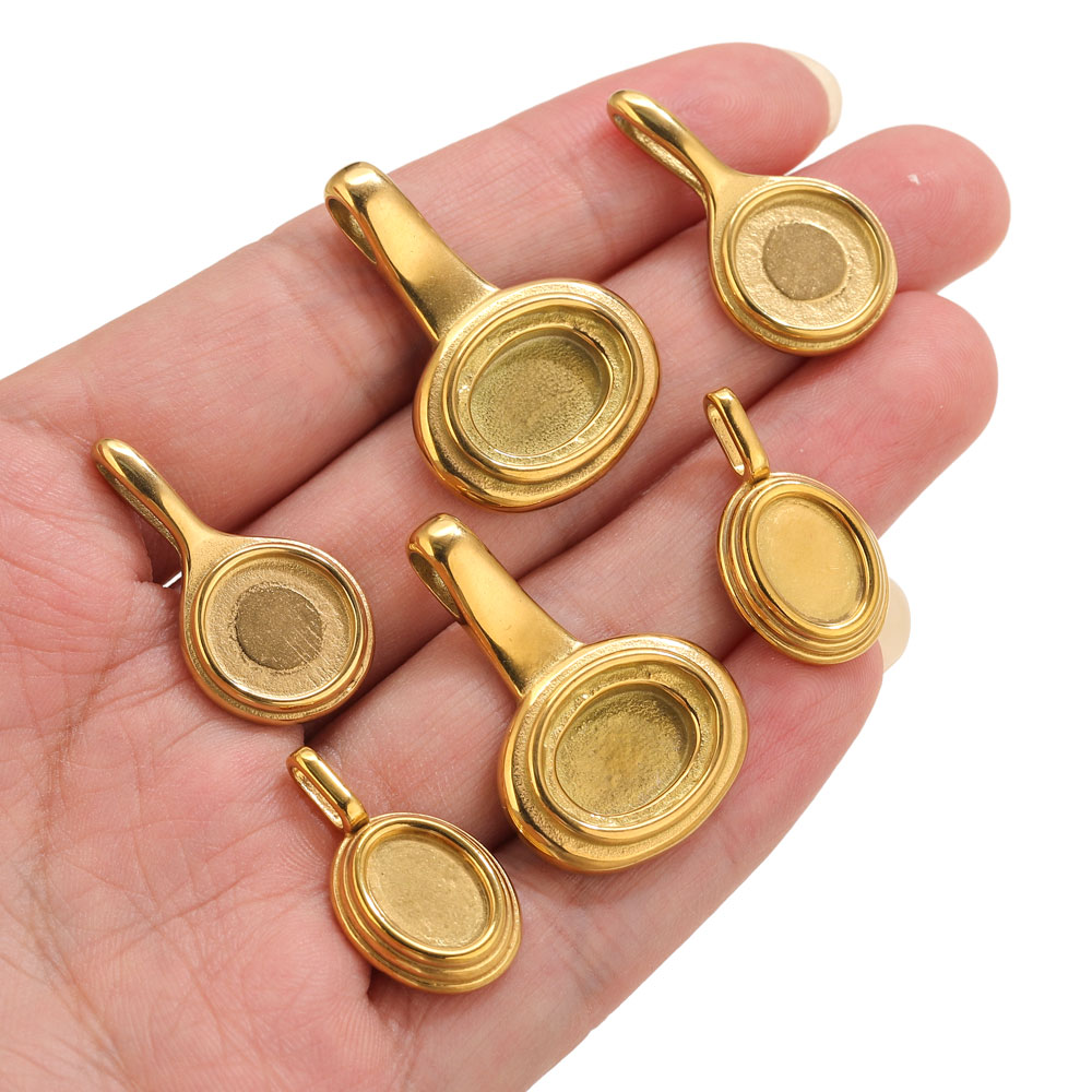 5pcs Stainless Steel Round Ova - огляд і ціна Resin Craft Projects