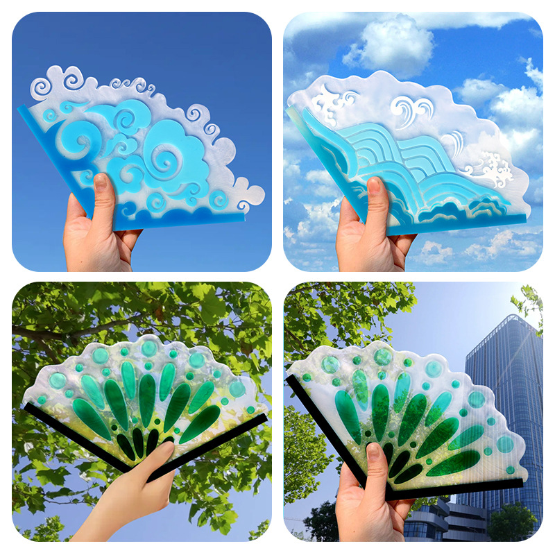 DIY Chinese Folding Fan Silico - огляд і ціна Resin Ocean Wave Mold