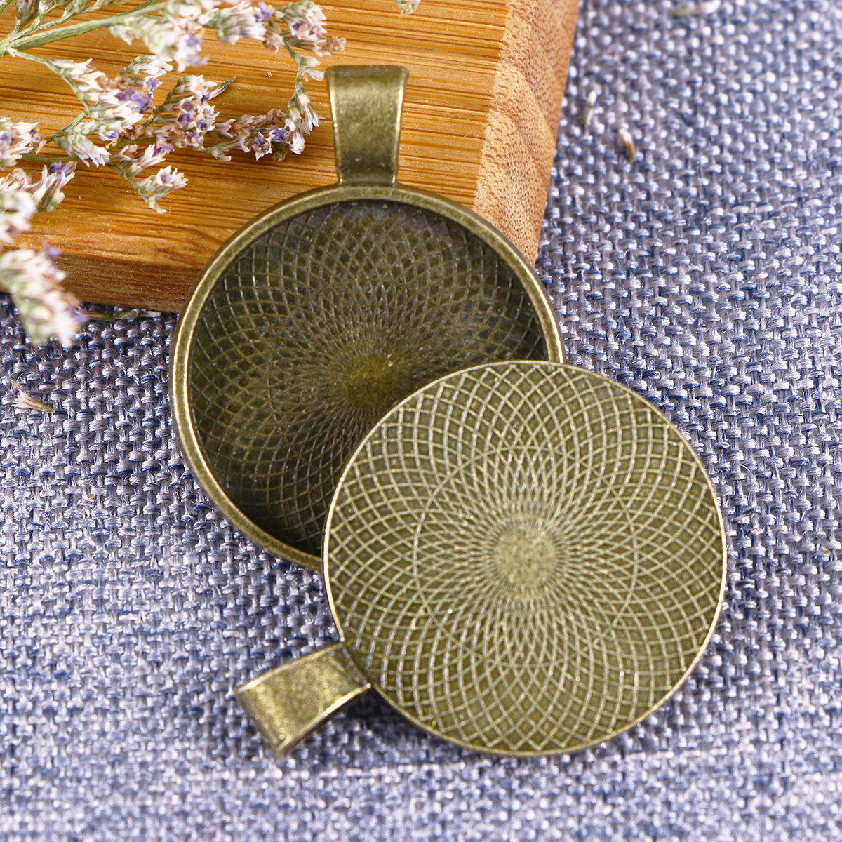 20Set Round Pendant Trays Allo - огляд і ціна Bezels Set Pendant