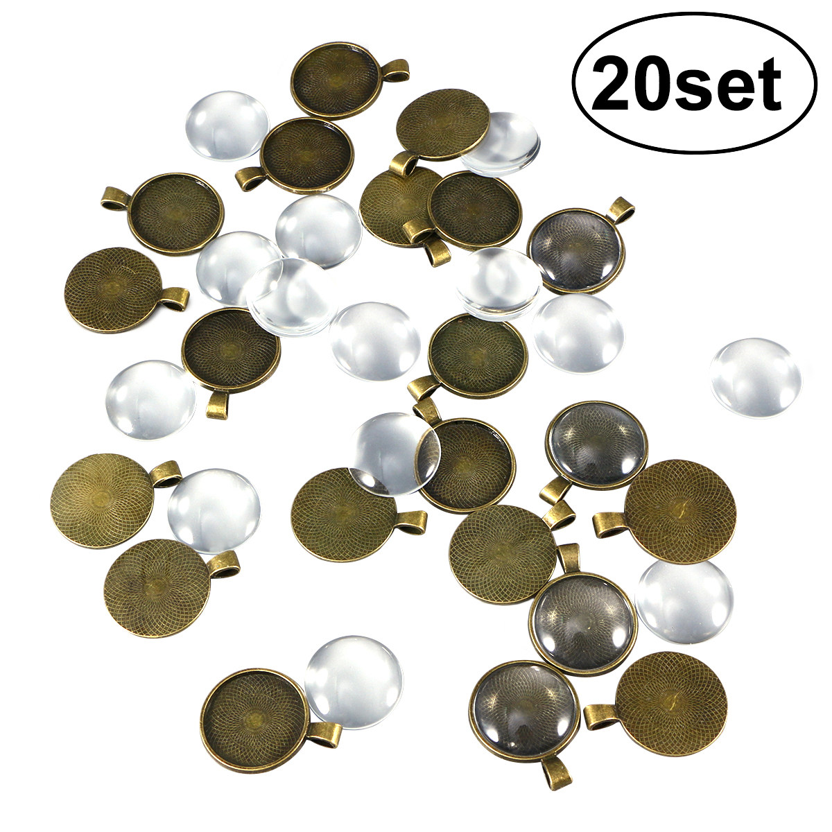 20Set Round Pendant Trays Allo - огляд і ціна Bezels Set Pendant