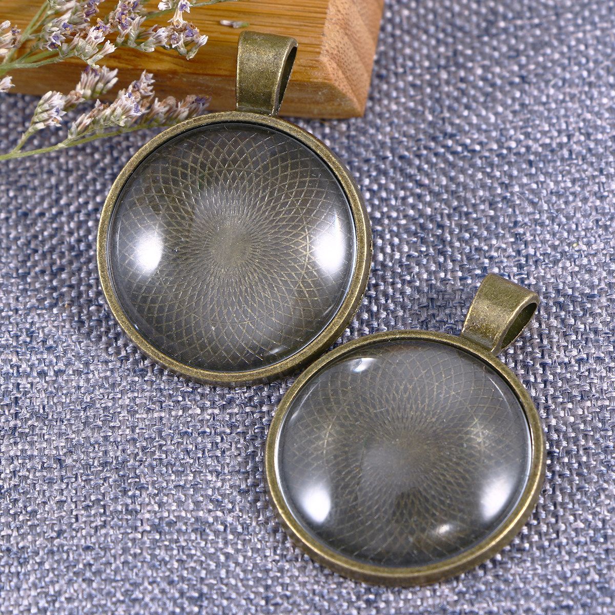 20Set Round Pendant Trays Allo - огляд і ціна Bezels Set Pendant