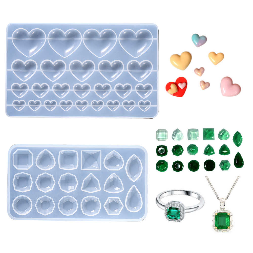 Love Heart Silicone Mold Jewel - огляд і ціна Resin Craft Ideas