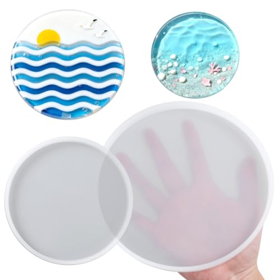2 PCS Resin Coaster Molds, Rou - огляд і ціна Coaster Mold Round