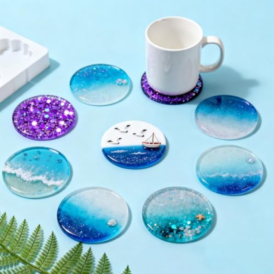 2 PCS Resin Coaster Molds, Rou - огляд і ціна Coaster Mold Round