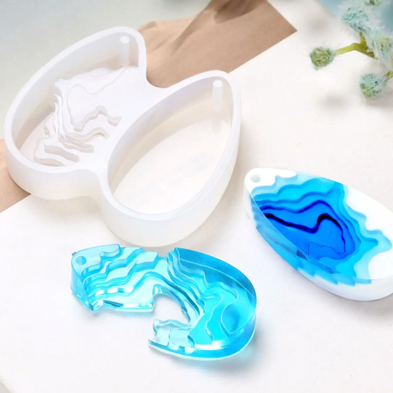Round Water Drop Handmade DIY  - огляд і ціна Resin Ocean Wave Mold