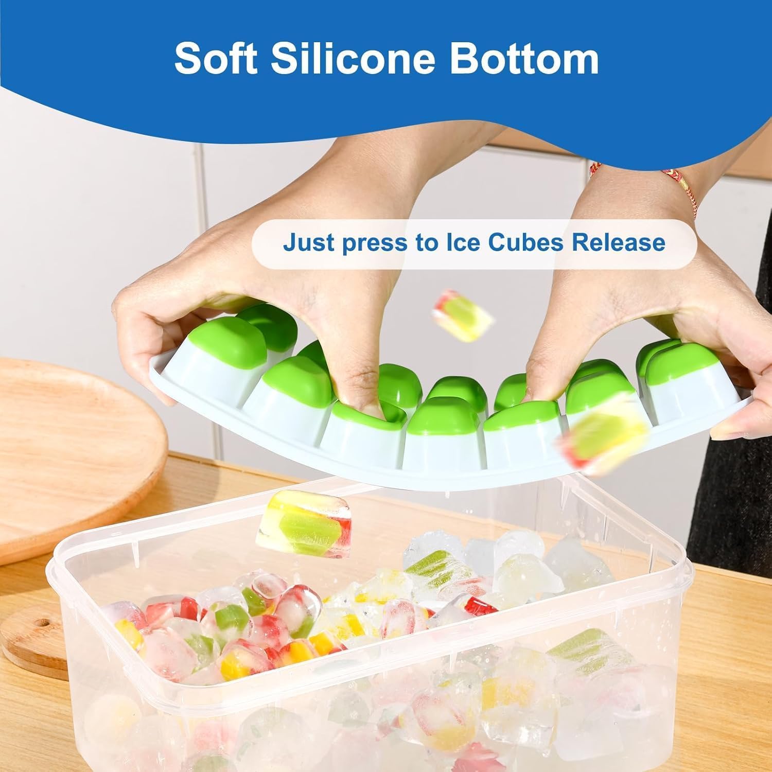 Ice Cube Trays with Lids for F - огляд і ціна Silicone Mold Tray