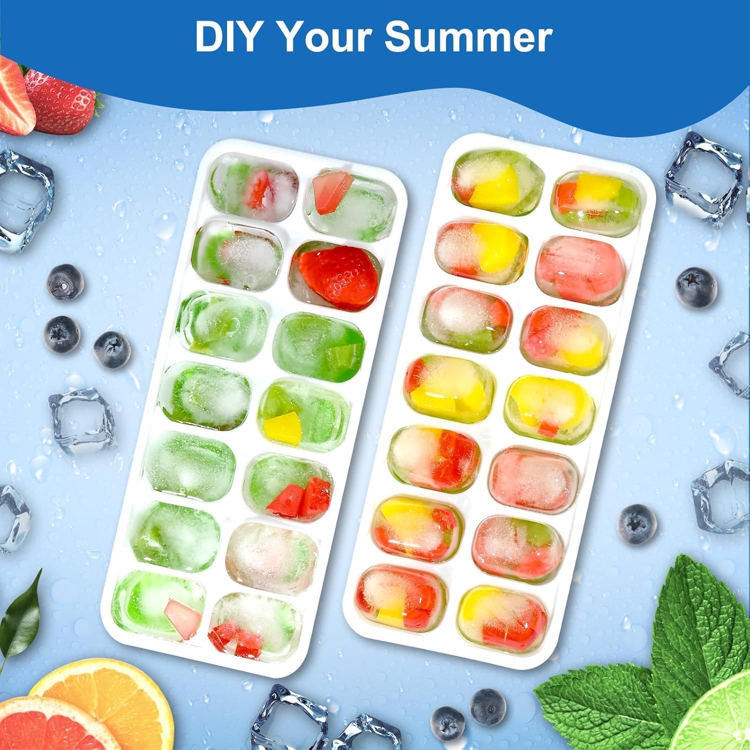 Ice Cube Trays with Lids for F - огляд і ціна Silicone Mold Tray