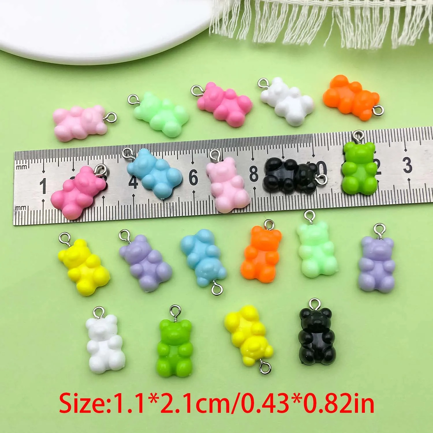 20Pcs 11×21mm Lovely Multicolo - огляд і ціна Resin Craft Supplies