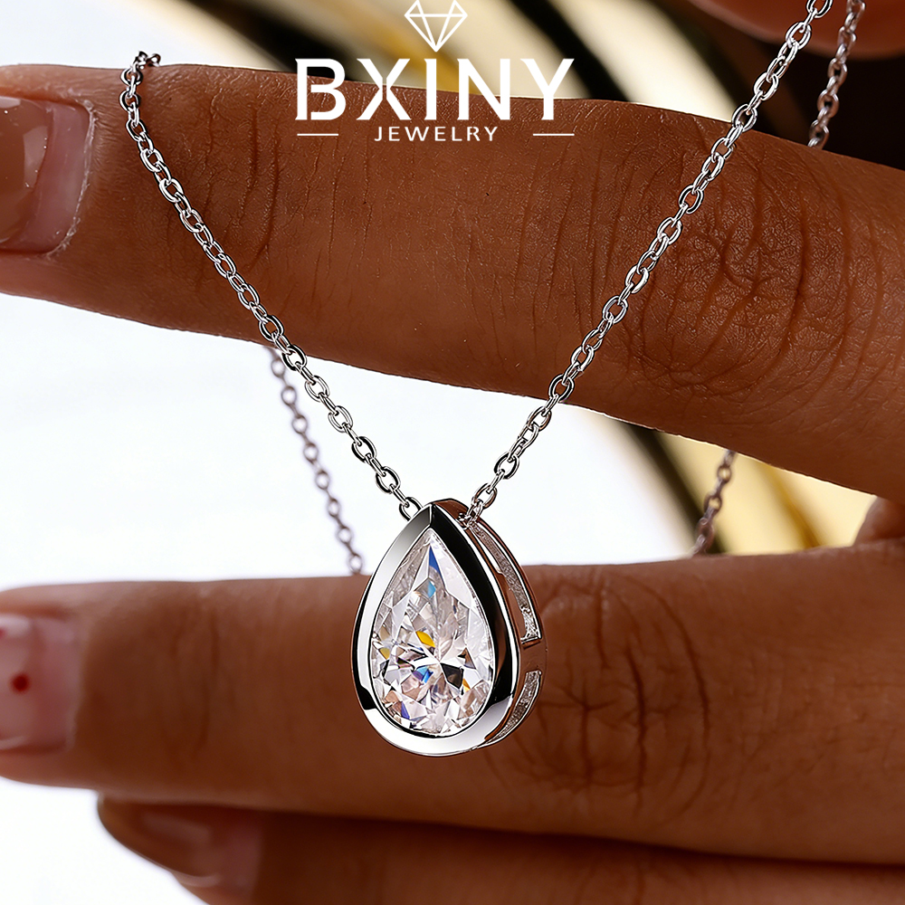 BXINY 4Carat Bezel Set WaterDr - огляд і ціна Bezels Set Pendant