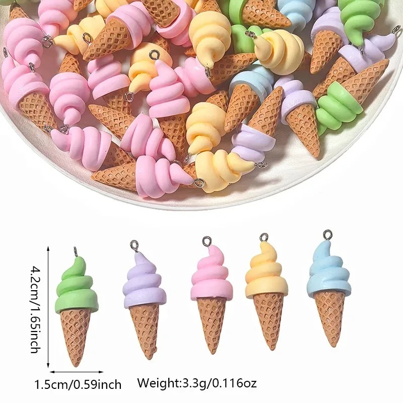 10Pcs Summer Fruit Ice Cream R - огляд і ціна Resin Crafts Diy