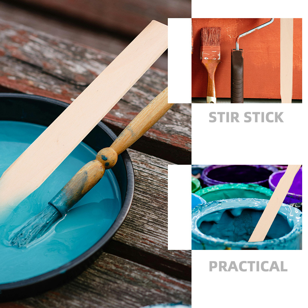 20Pcs Wooden Paint Mixing Stic - огляд і ціна Resin Craft Workshop
