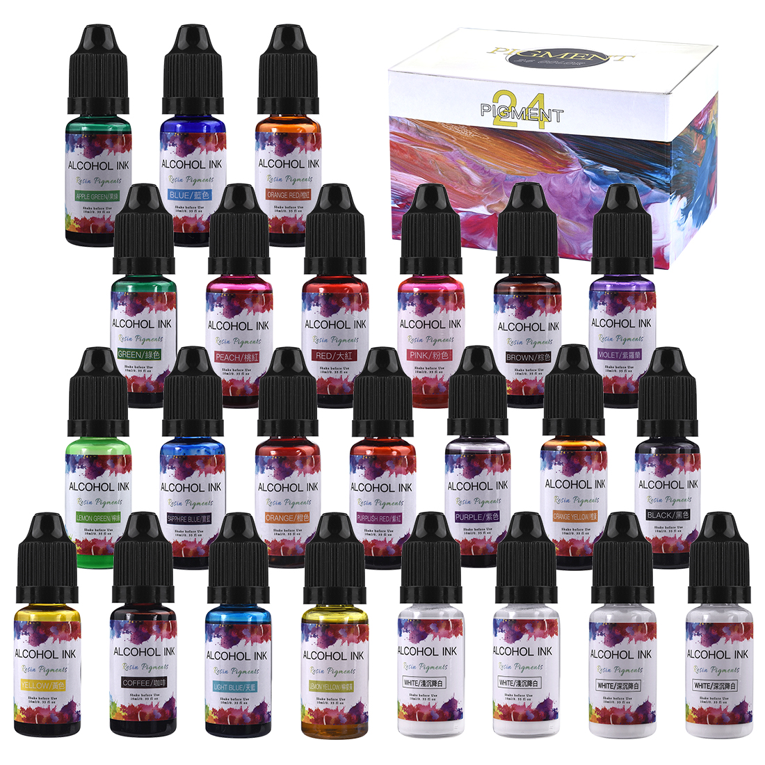 10ML Art Ink Alcohol Resin Pig - огляд і ціна Epoxy Uv Resin Kit