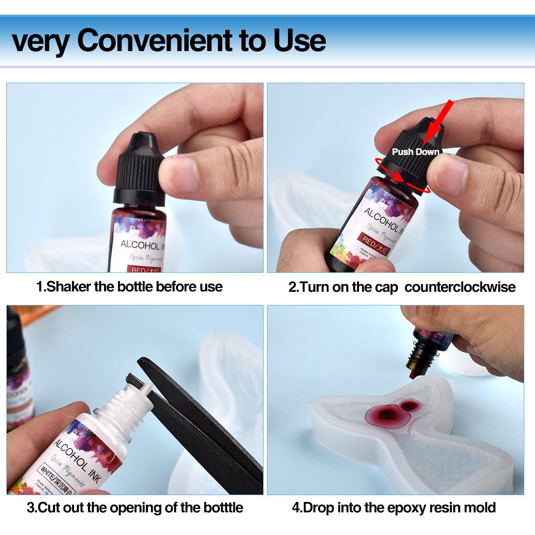 10ML Art Ink Alcohol Resin Pig - огляд і ціна Epoxy Uv Resin Kit
