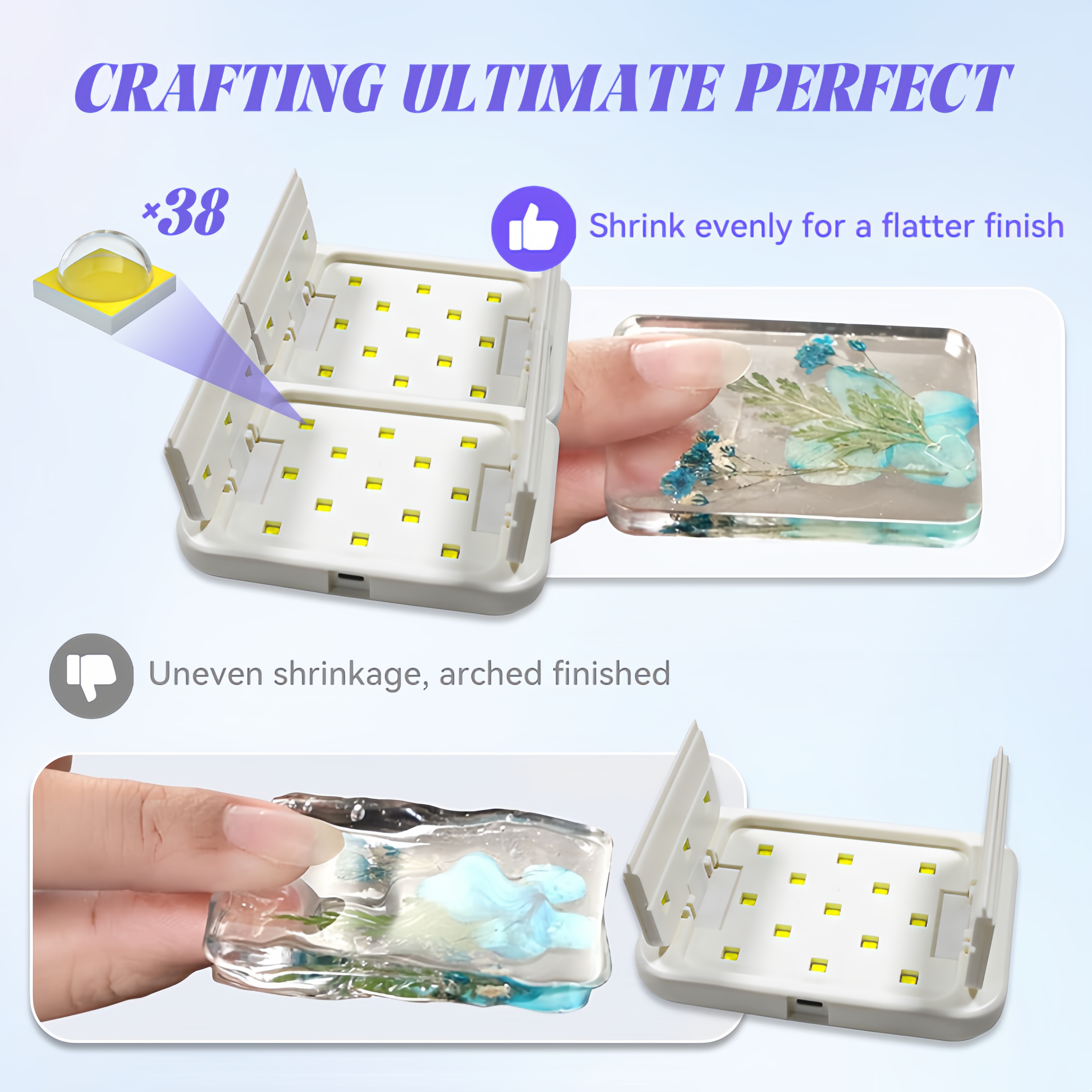 48W Dual-Sided UV Lamp Foldabl - огляд і ціна Epoxy Uv Resin Kit