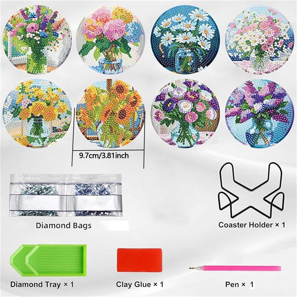8-Piece Set of Diamond Paintin - огляд і ціна Resin Craft Kit