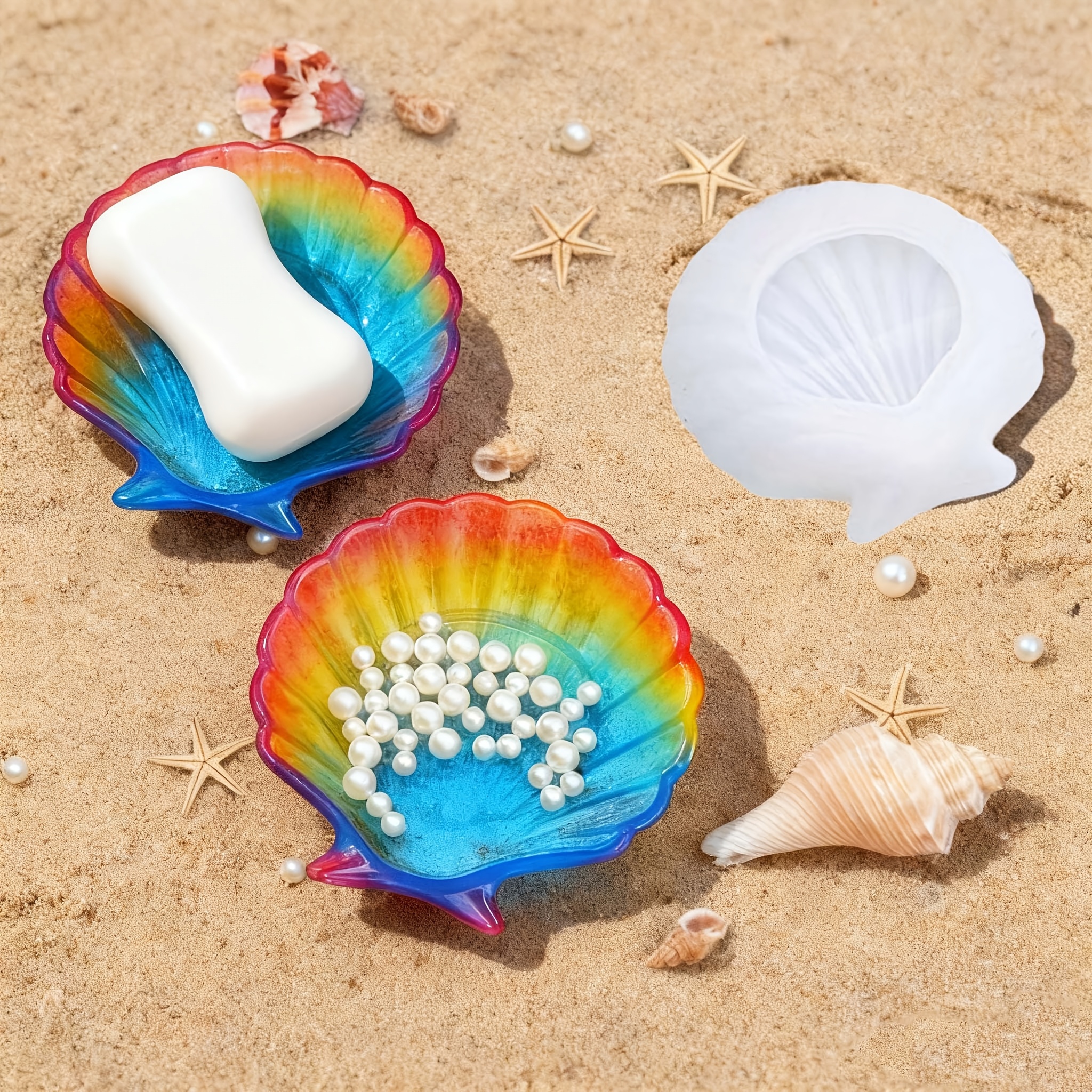 1 piece of silicone shell resi - огляд і ціна Resin Craft Ideas