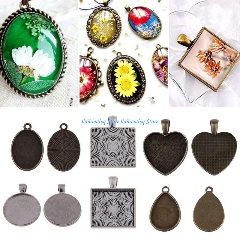 573B 60Pcs Round Pendant Blank - огляд і ціна Bezels Set Pendant