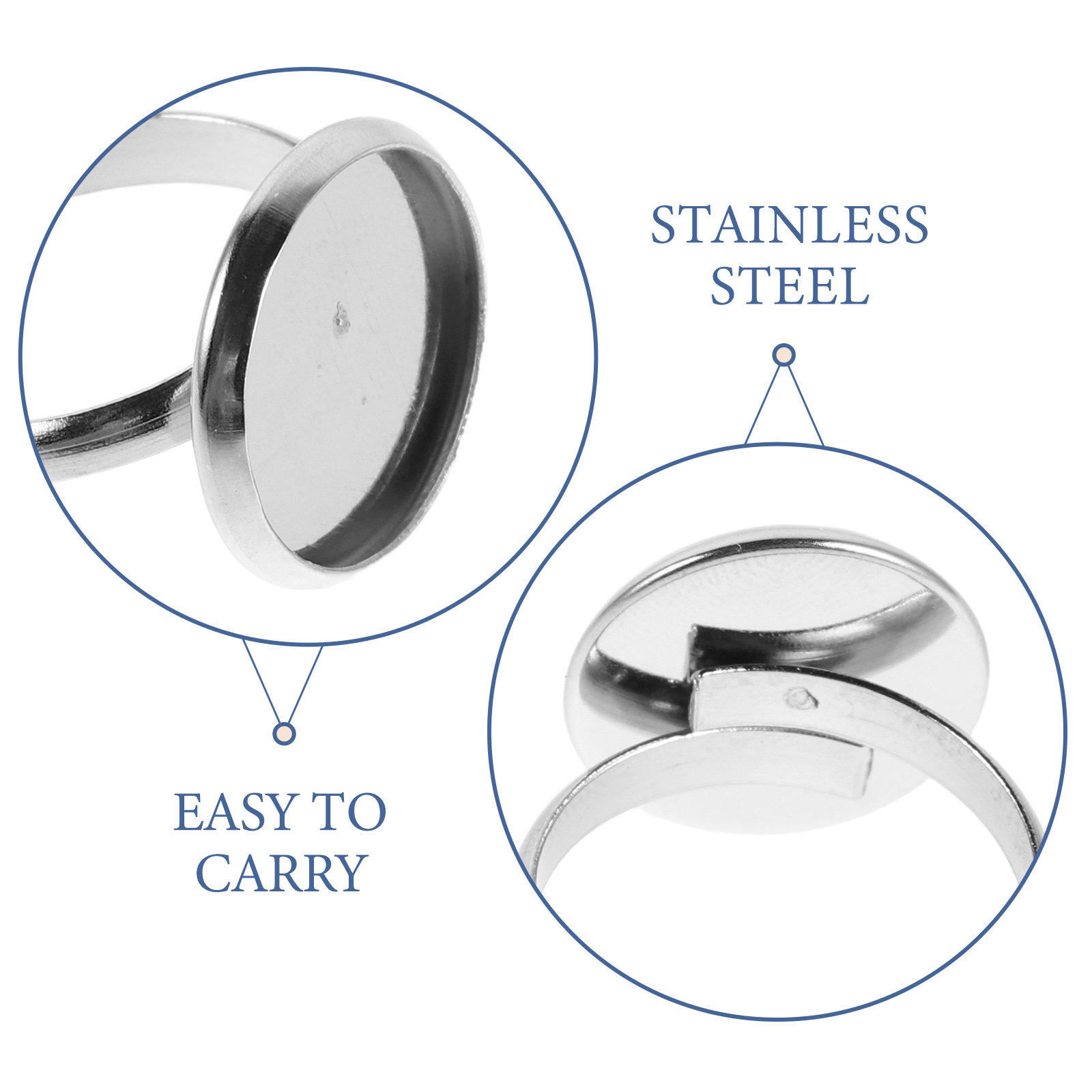 20Pcs Adjustable Ring Blanks S - огляд і ціна Resin Craft Supplies