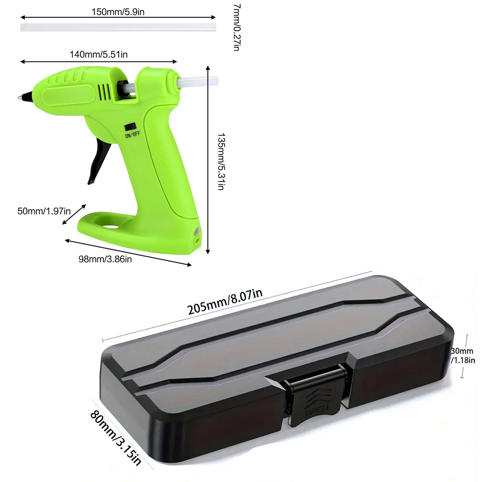 Cordless Hot Glue Gun (Fast-He - огляд і ціна Heat Gun Small