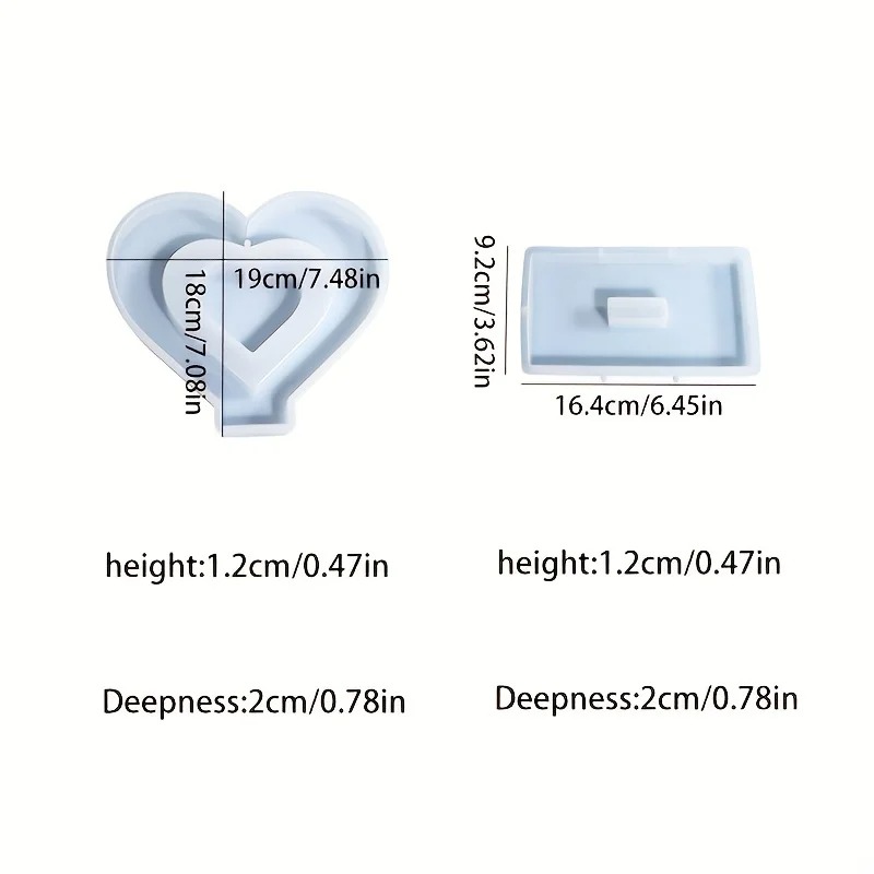 Heart Resin Molds, 2 Pieces Lo - огляд і ціна Resin Craft Ideas