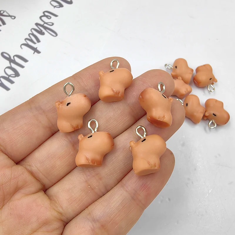 10pcs Cute Small Capybara Char - огляд і ціна Resin Craft Projects
