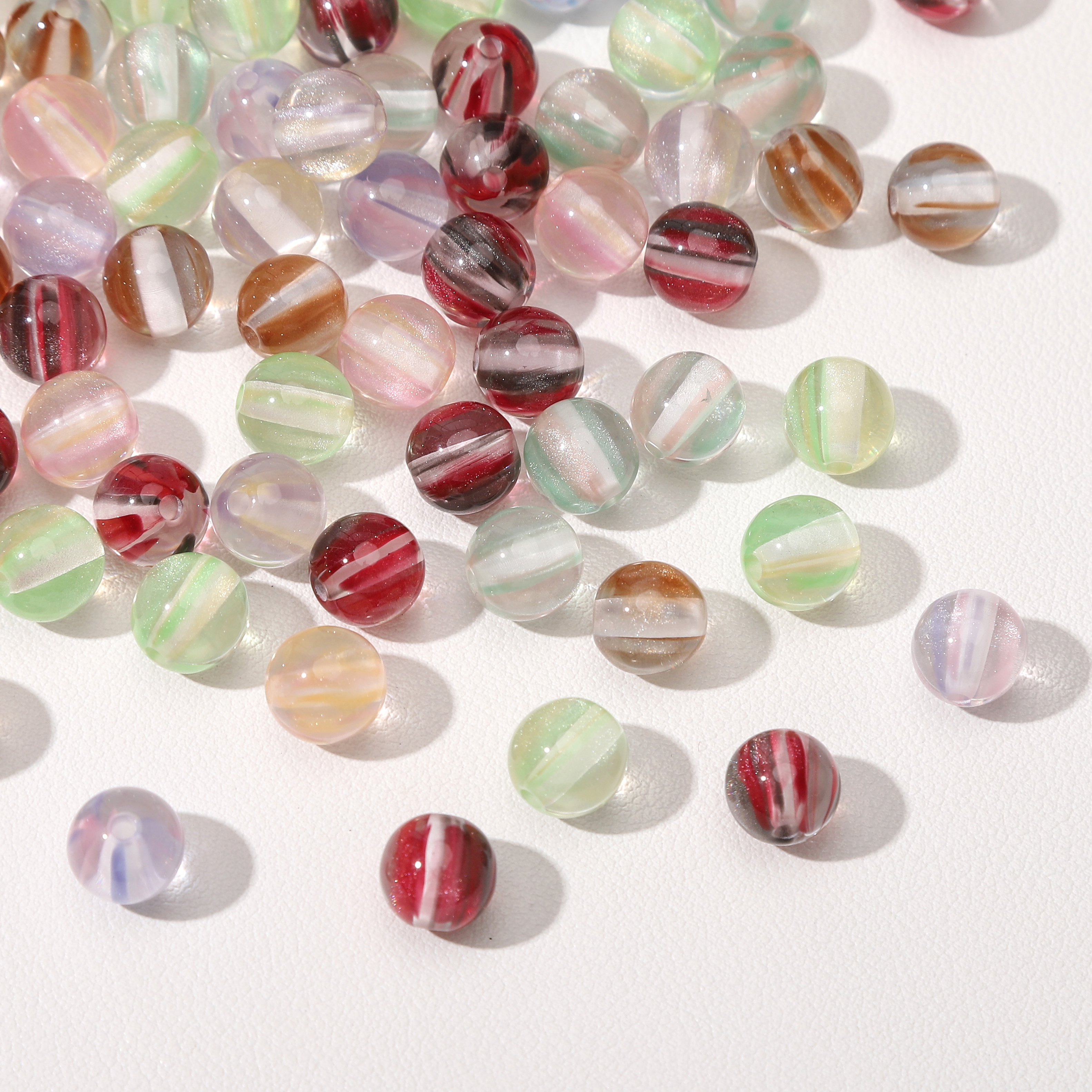 8mm 100Pcs Colorful Round Resi - огляд і ціна Resin Crafts Diy