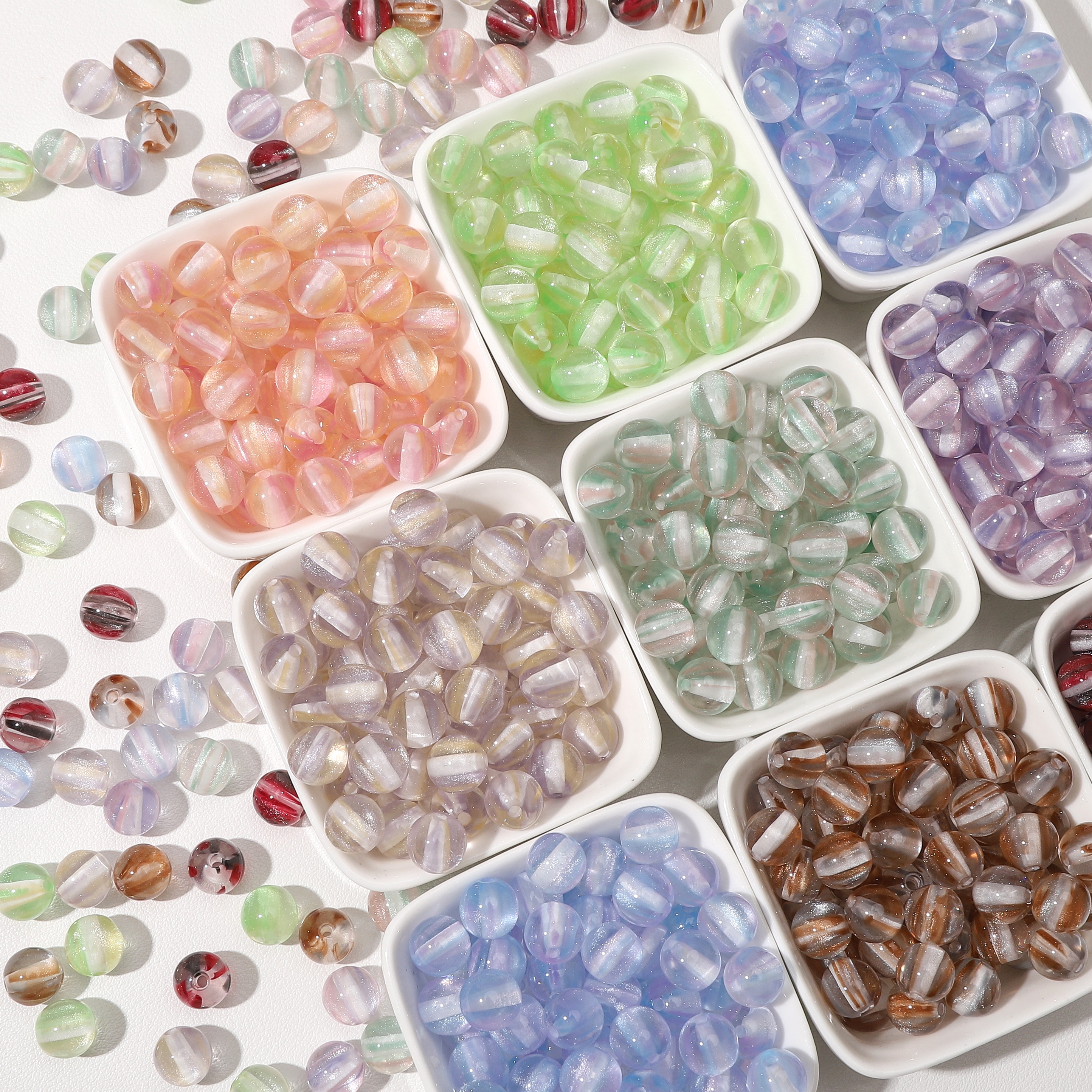 8mm 100Pcs Colorful Round Resi - огляд і ціна Resin Crafts Diy