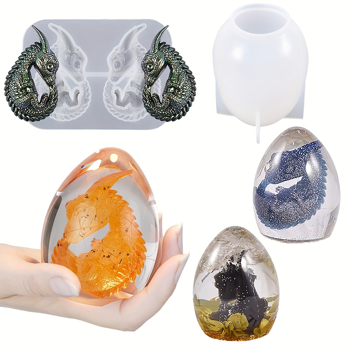Silicone Dragon Egg Molds, 2-P - огляд і ціна Resin Craft Ideas