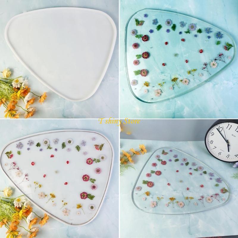 N58F Large Triangle Resin Tabl - огляд і ціна Serving Tray Mold