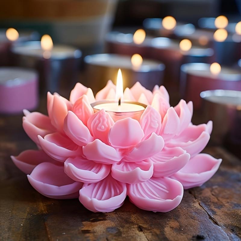 1PC Lotus Flower Candle Mold S - огляд і ціна Resin Craft Ideas