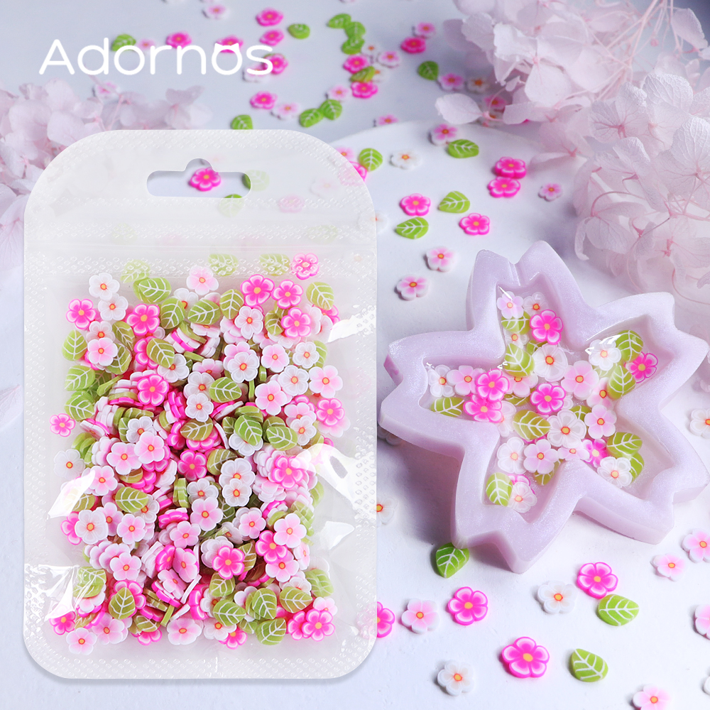 10g Pink Flowers Polymer Clay  - огляд і ціна Resin Craft Ideas