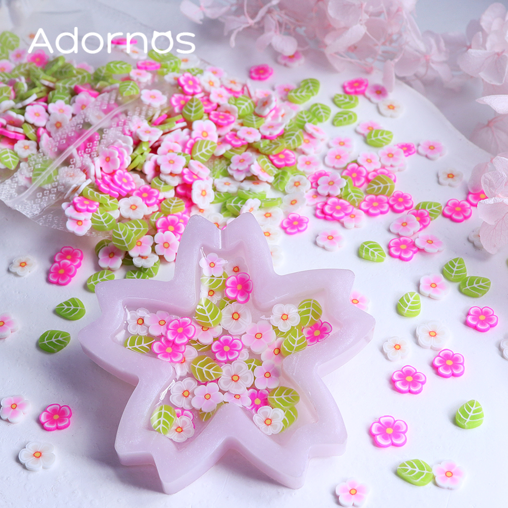 10g Pink Flowers Polymer Clay  - огляд і ціна Resin Craft Ideas