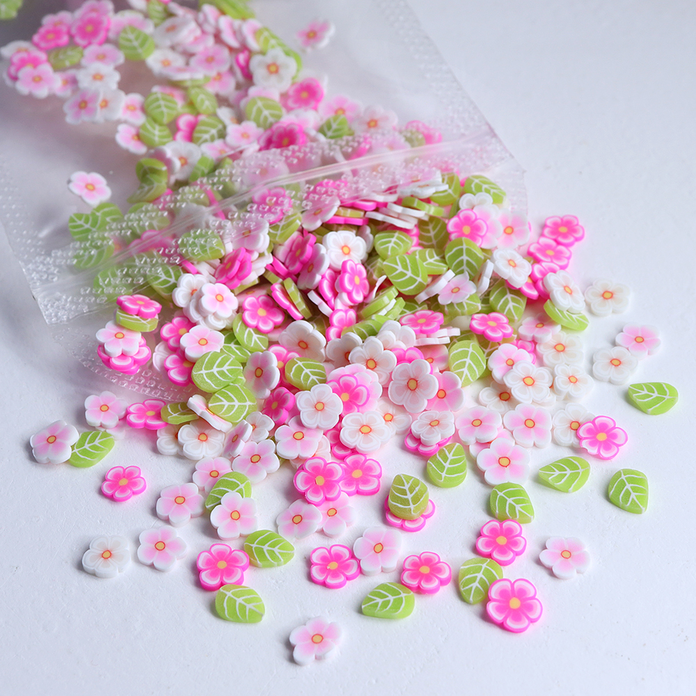 10g Pink Flowers Polymer Clay  - огляд і ціна Resin Craft Ideas