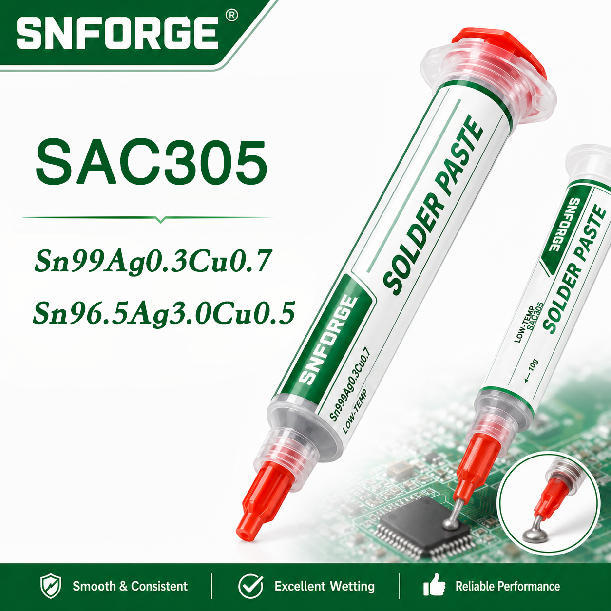 SAC305 Solder Paste Welding Ti - огляд і ціна Heat Gun Small