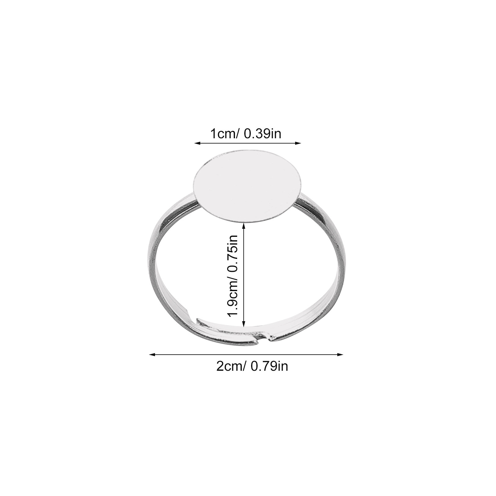 20Pcs Adjustable Blank Ring Fi - огляд і ціна Resin Craft Supplies