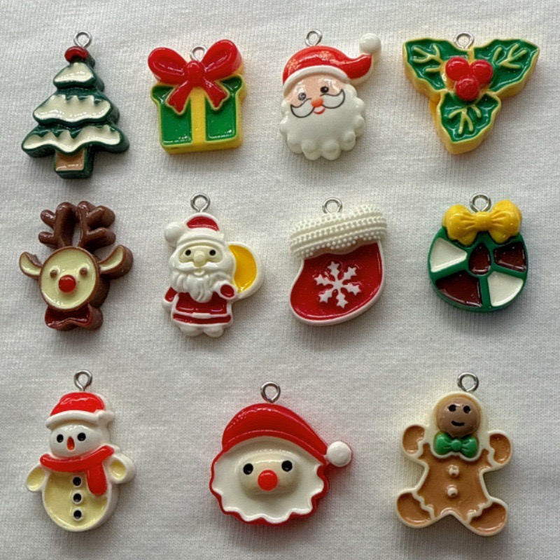 10pcs Christmas Cartoon Series - огляд і ціна Resin Craft Projects