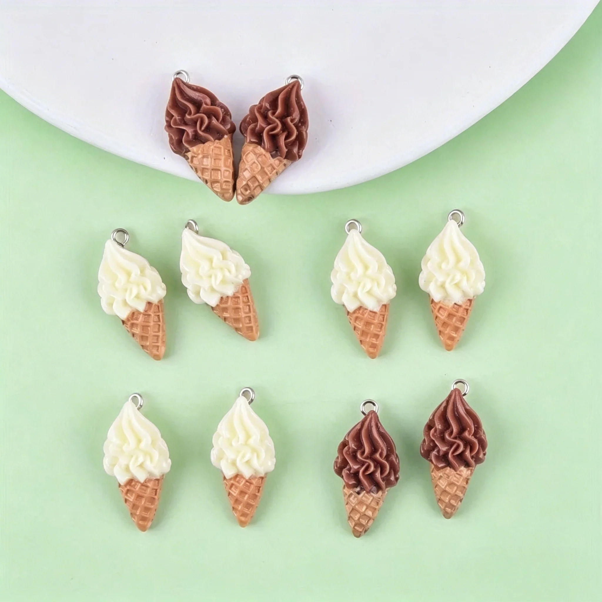 10Pcs Bulk Cute Ice Cream Resi - огляд і ціна Resin Craft Projects
