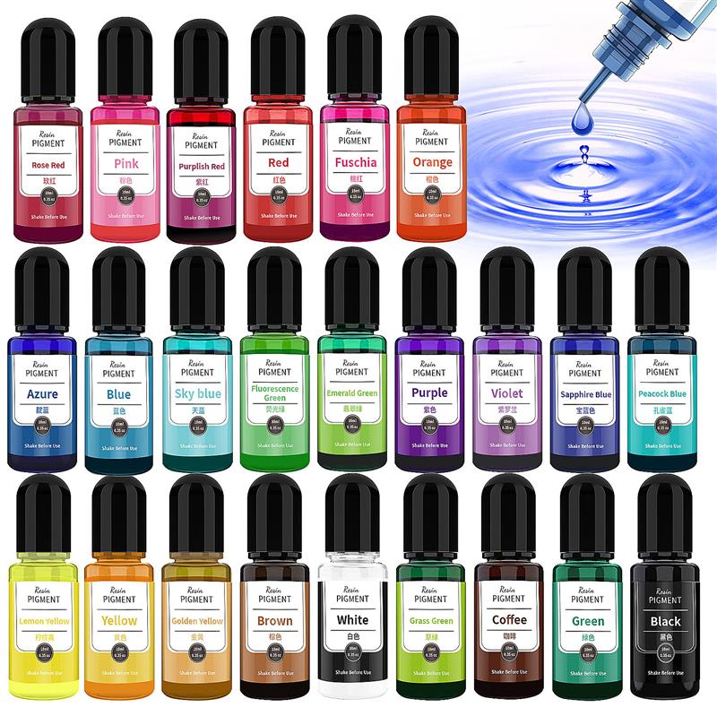 24 Color Art Ink Alcohol Resin - огляд і ціна Resin Pigment Set
