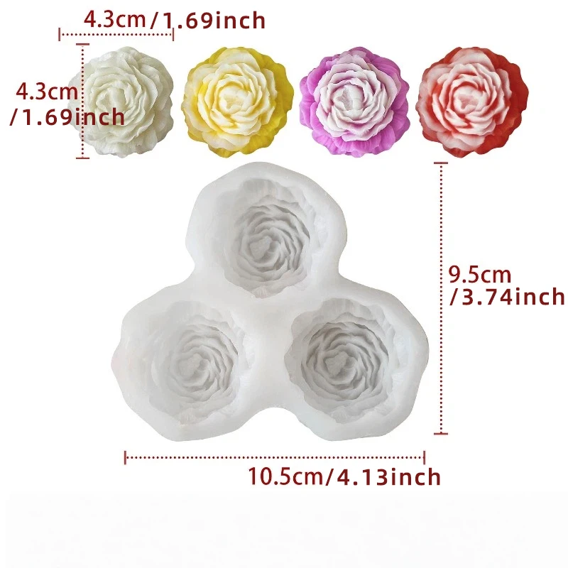 Peony Flower Candle Silicone M - огляд і ціна Resin Craft Ideas